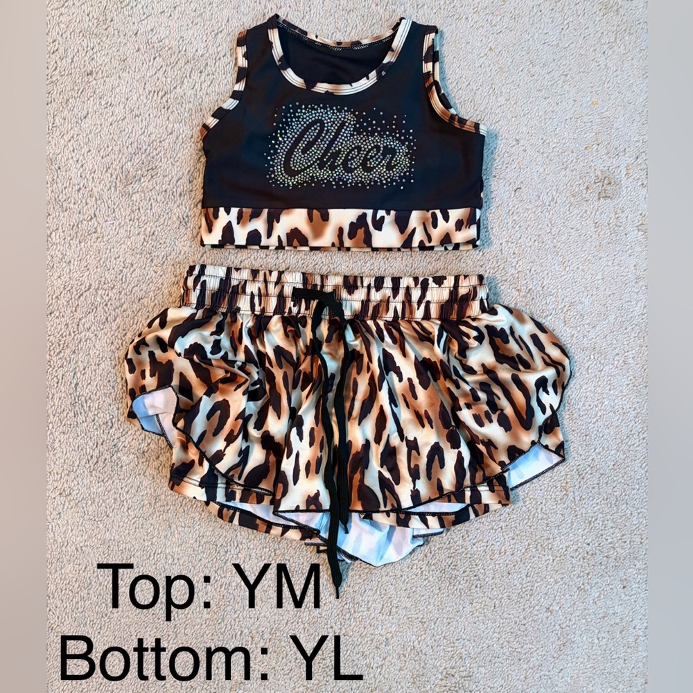 Leopard Print Cheer Outfit